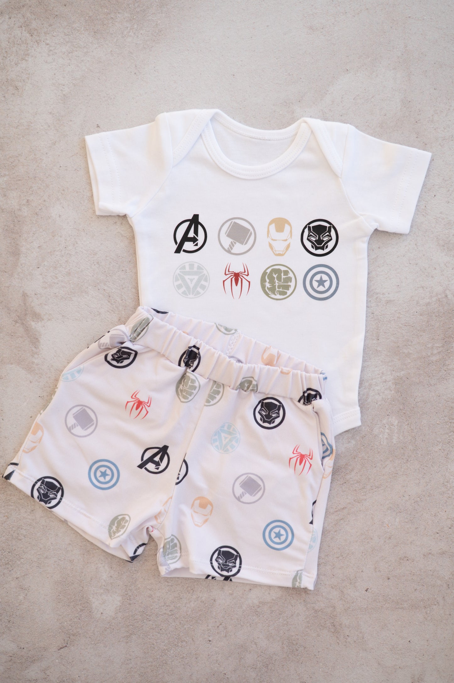 Matching PJ set- Hero Badges (Kids)