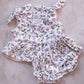 Tie knot summer set- Purple Ditsy