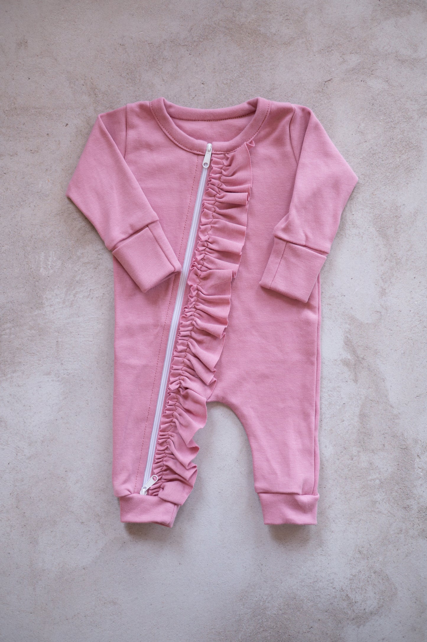 Frilly Zippy Grow- Dusty Pink