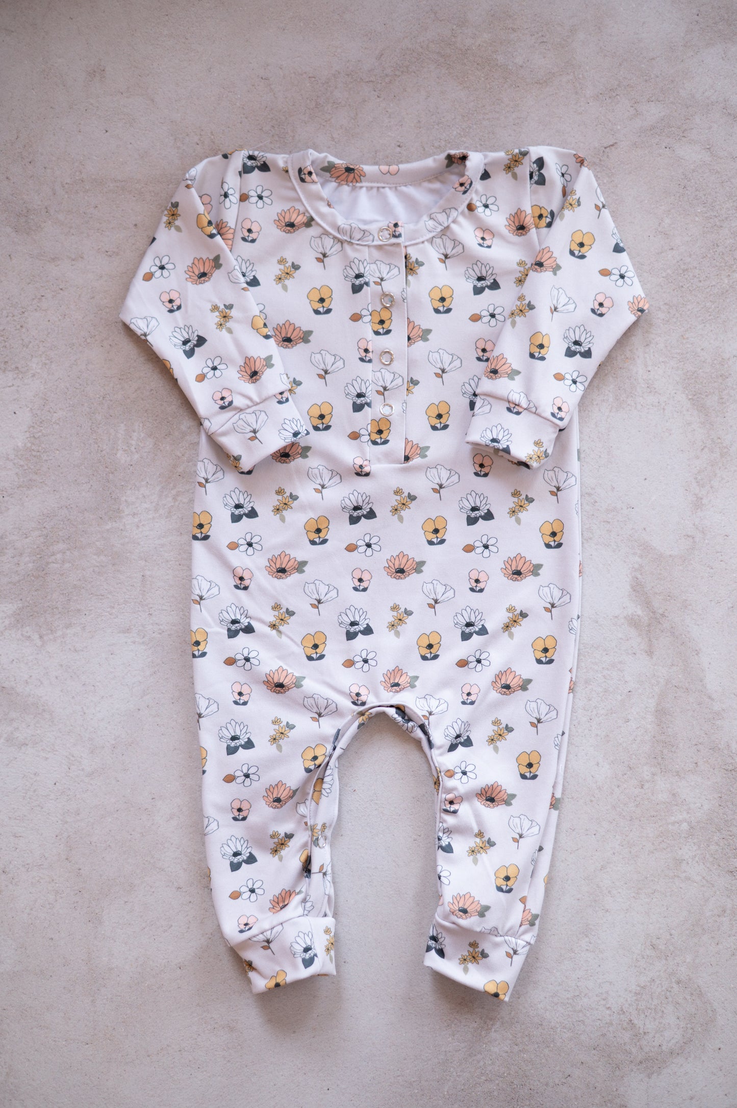 Henley Romper- Petite Petals
