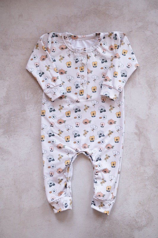 Henley Romper- Petite Petals