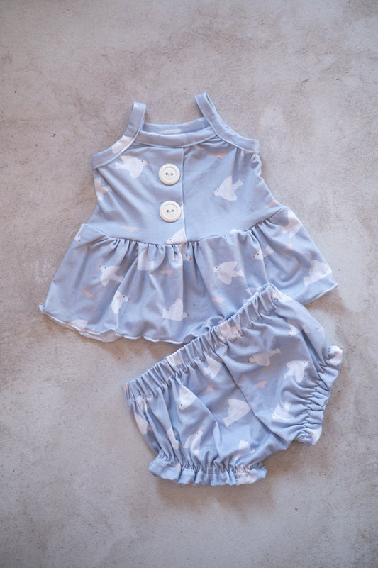 Cami 2 piece set- Scandi Birds