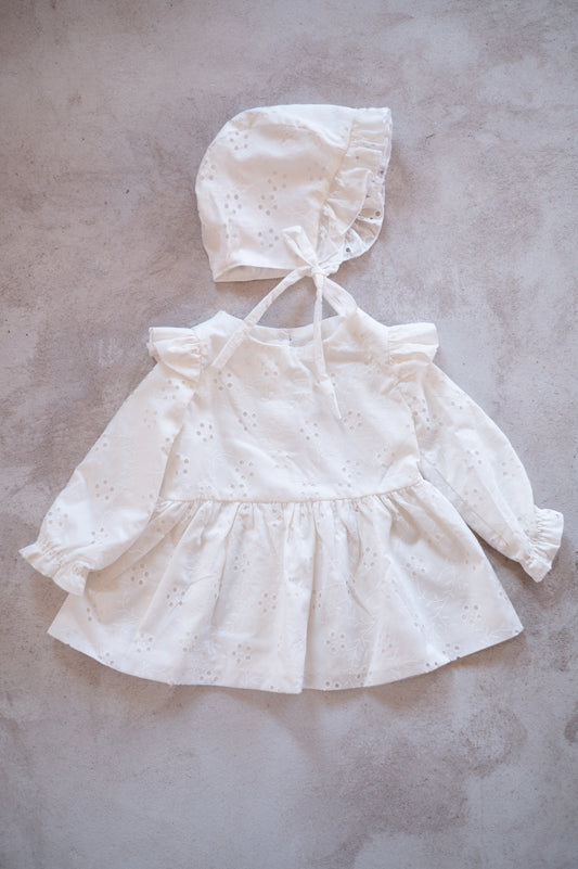 Anglaise Dress (Only)- White