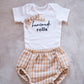 Homemade roll embroidered set