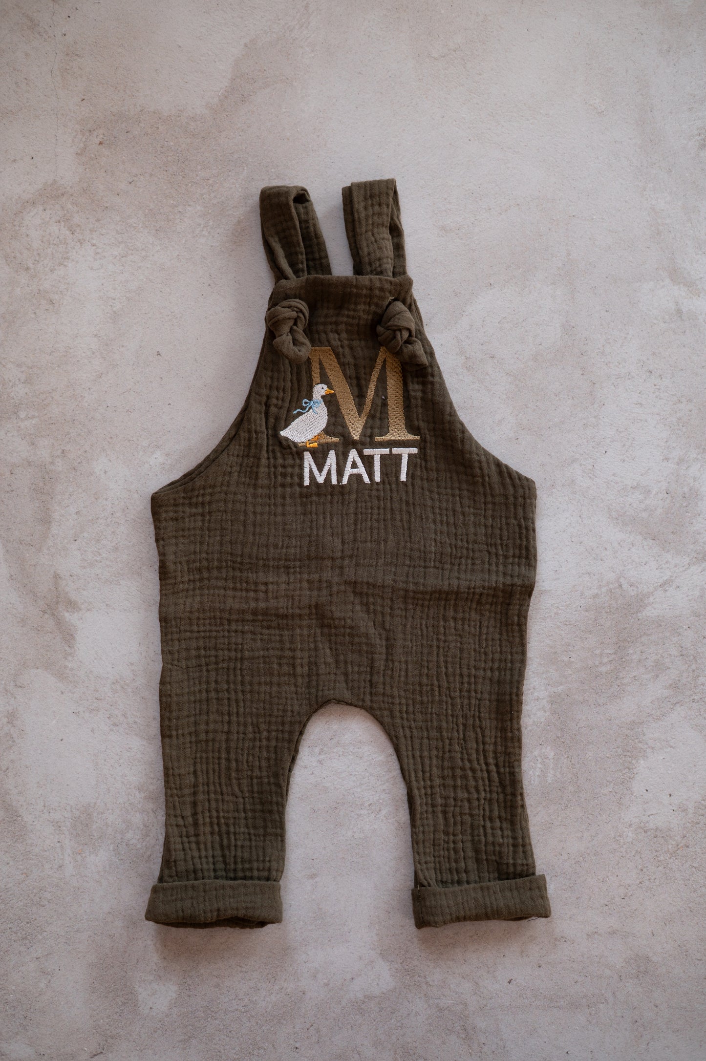 Little Goose Overall romper (Personalised)