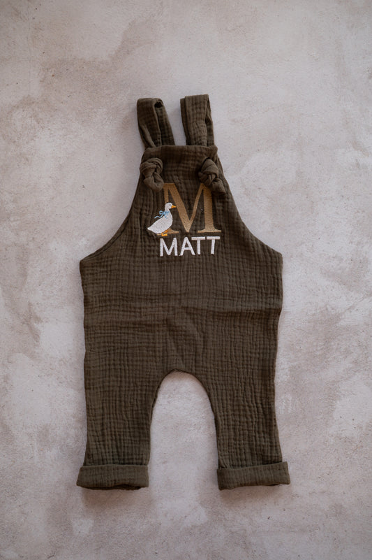 Little Goose Overall romper (Personalised)