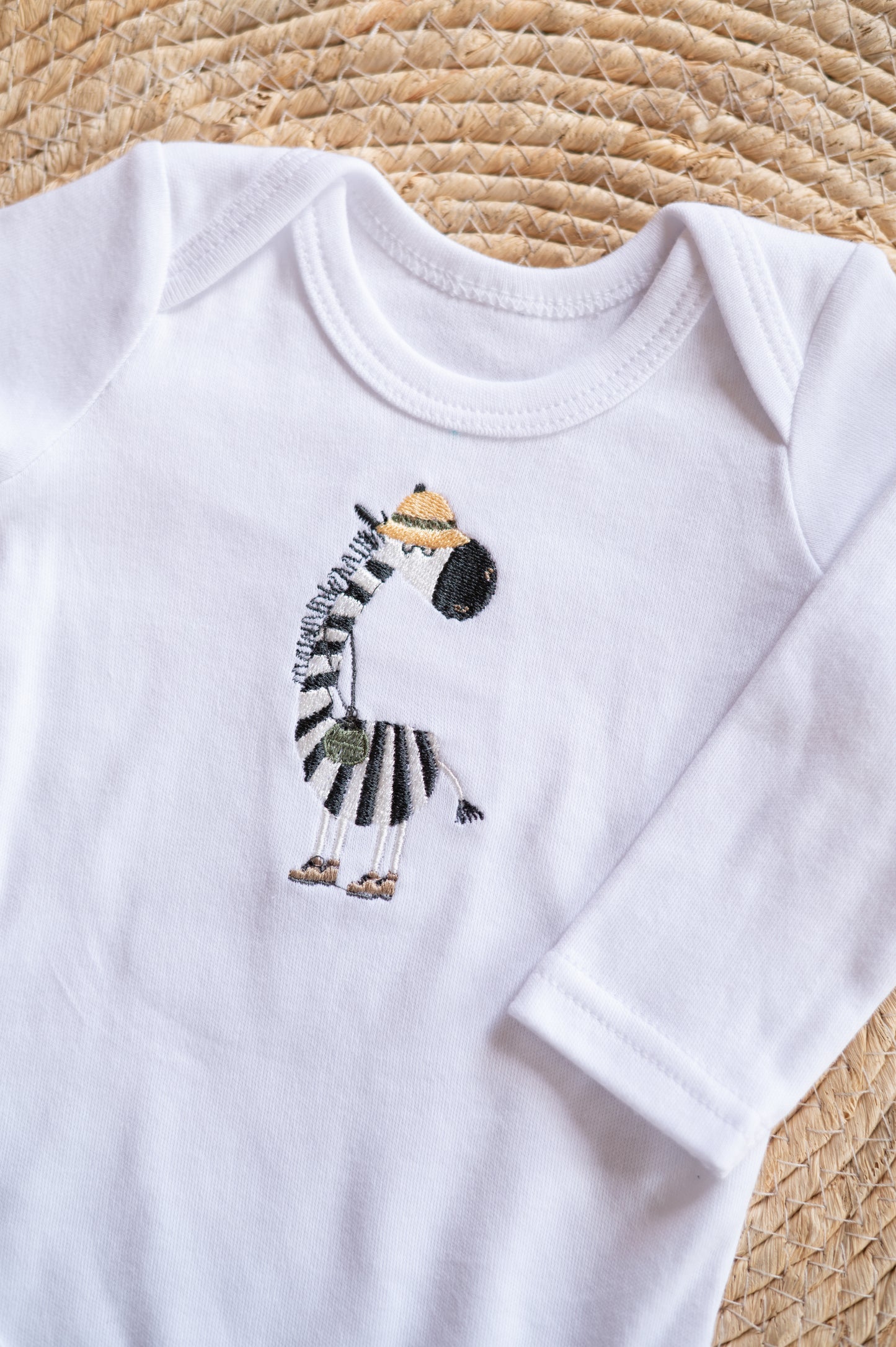 Zebra Explorer Embroidered Bodysuit/ T shirt