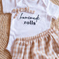 Homemade roll embroidered set