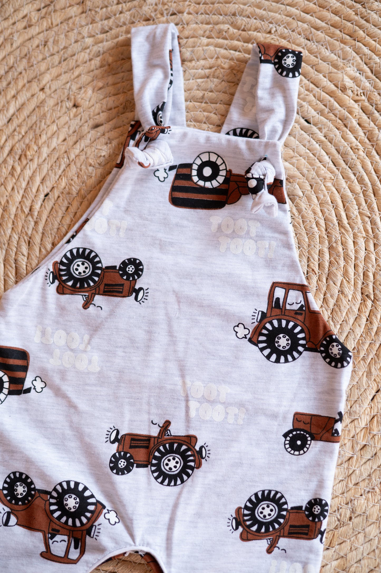 Overall Romper- Tractors