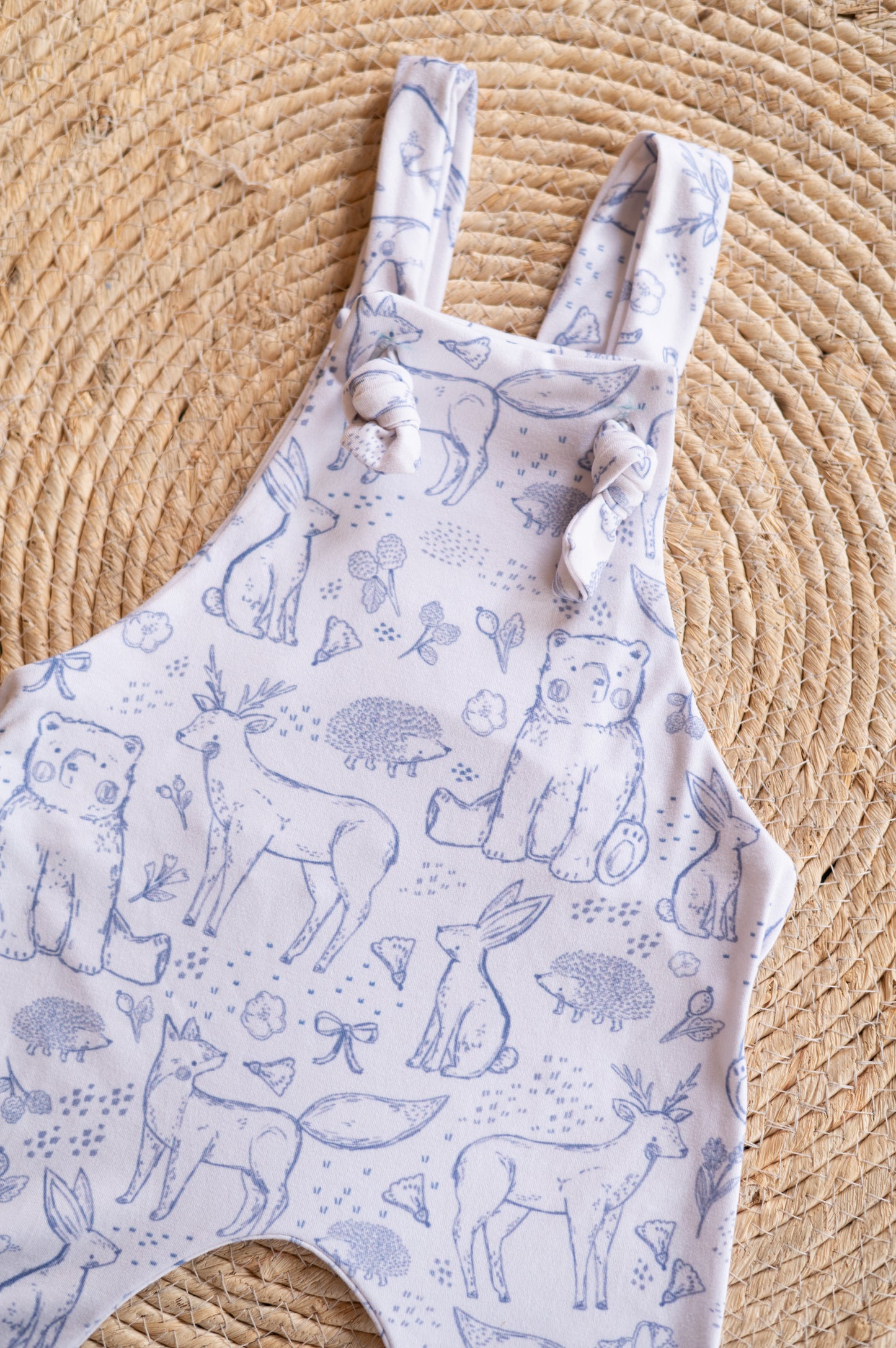 Overall romper w Navy Bodysuit/Shirt- Toille Woodlands (2pc)