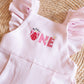 Billie Romper with 1st strawberry themed Embroidery