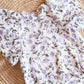 Swan Romper-Purple Ditsy