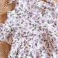 Tie knot summer set- Purple Ditsy