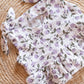 Tie knot summer set- Purple Ditsy
