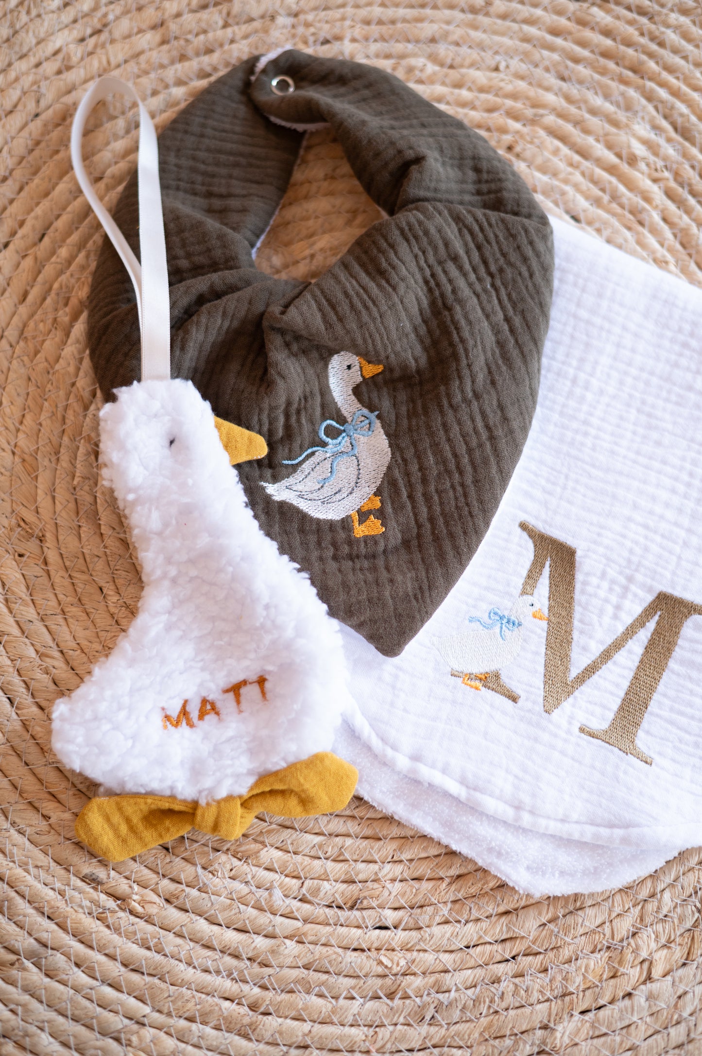 Little Goose Personalised Burp Cloth