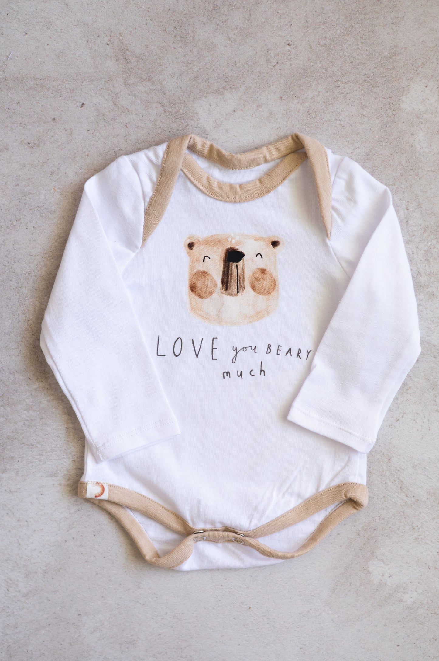 Two tone Bodysuit(Only)- Love you beary much