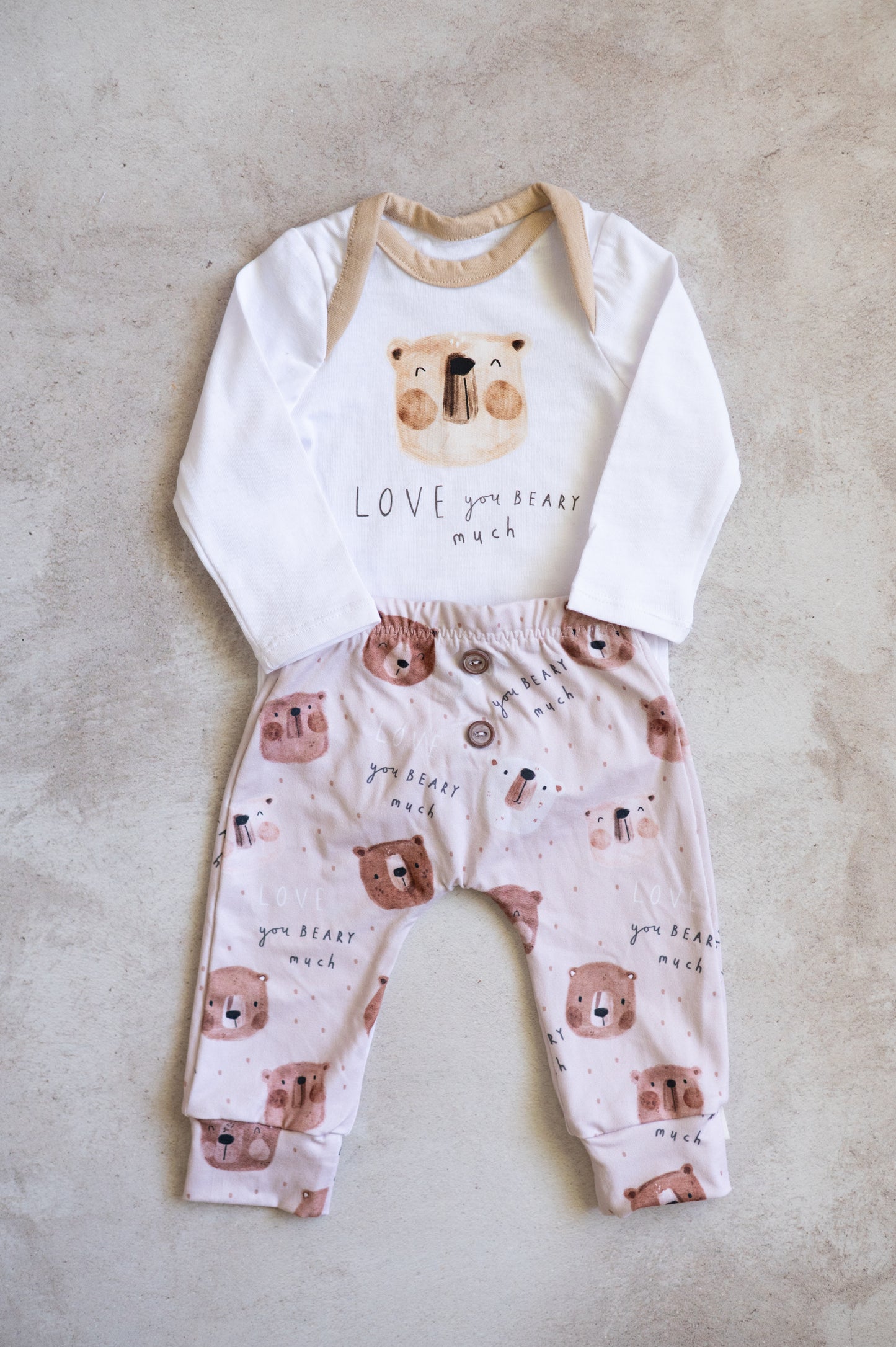 Two tone Bodysuit(Only)- Love you beary much