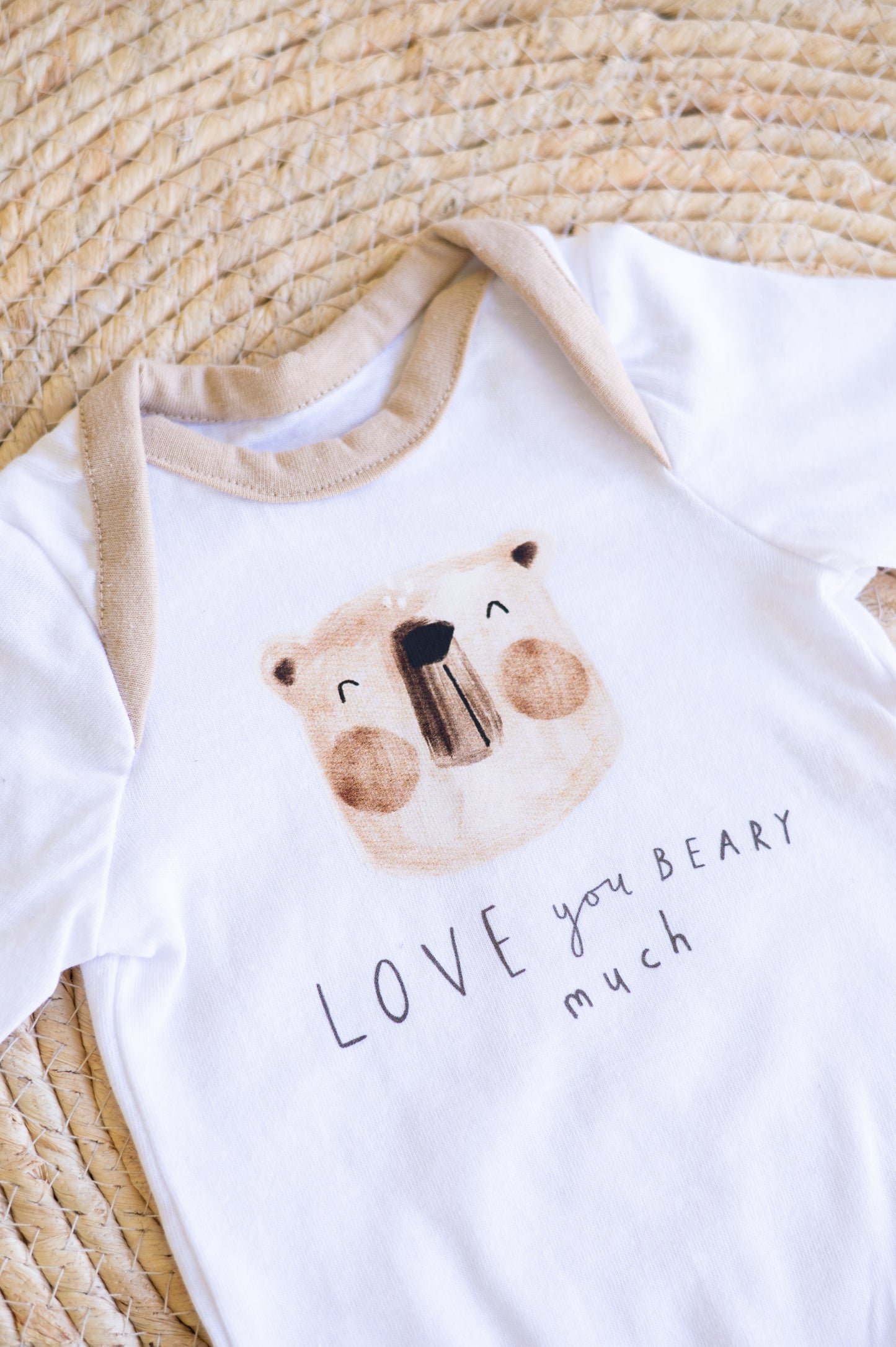 Two tone Bodysuit(Only)- Love you beary much