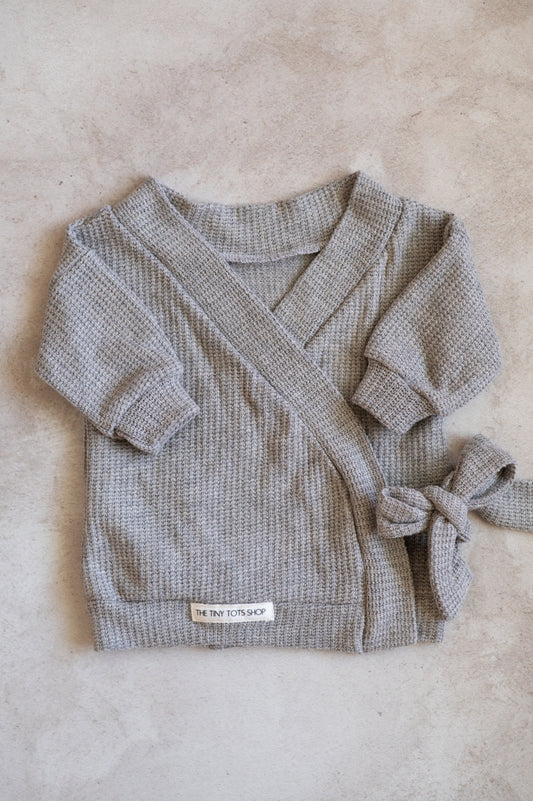 Chunky knit Cardigan- Ash