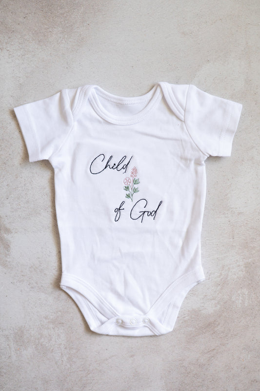 Child of God Embroider Bodysuit