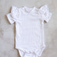 Double Frill Bodysuit- White