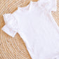 Double Frill Bodysuit- White