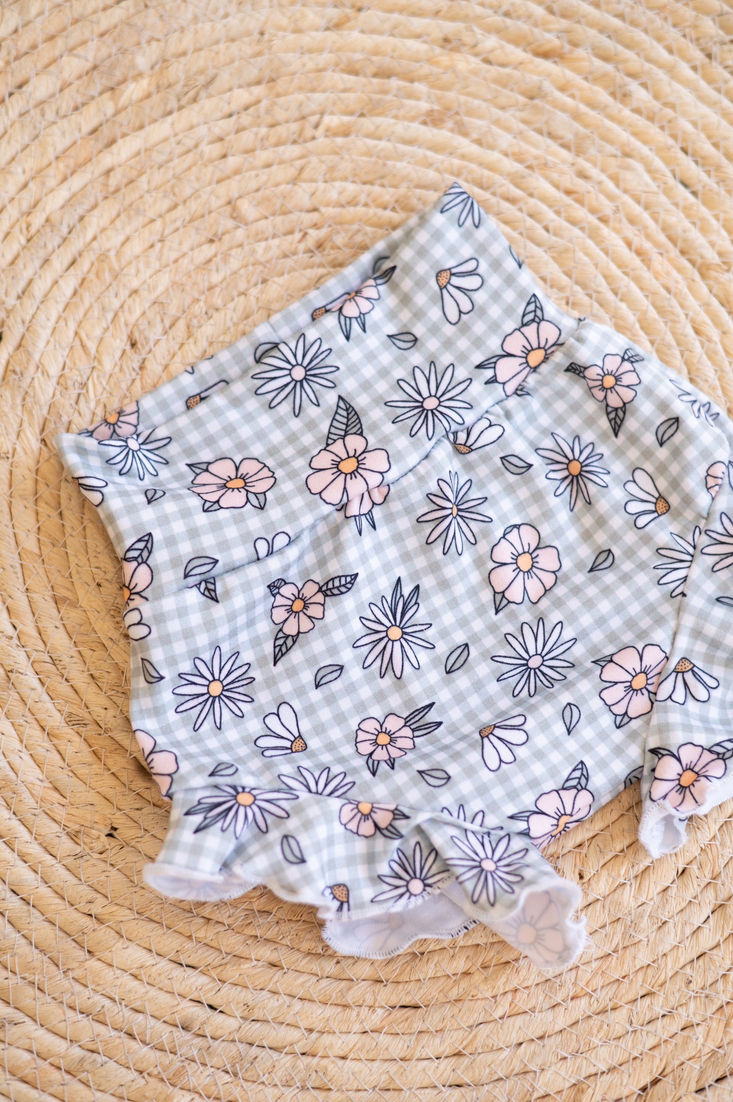 Ruffle Bloomers- Checkered Daisies