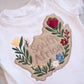 South African Embroidered map with floral motif (T shirt only)