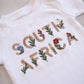 Embroidered South Africa with floral motif T shirt (Only)