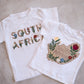 Embroidered South Africa with floral motif T shirt (Only)