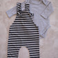 Little Striped Dungaree Set