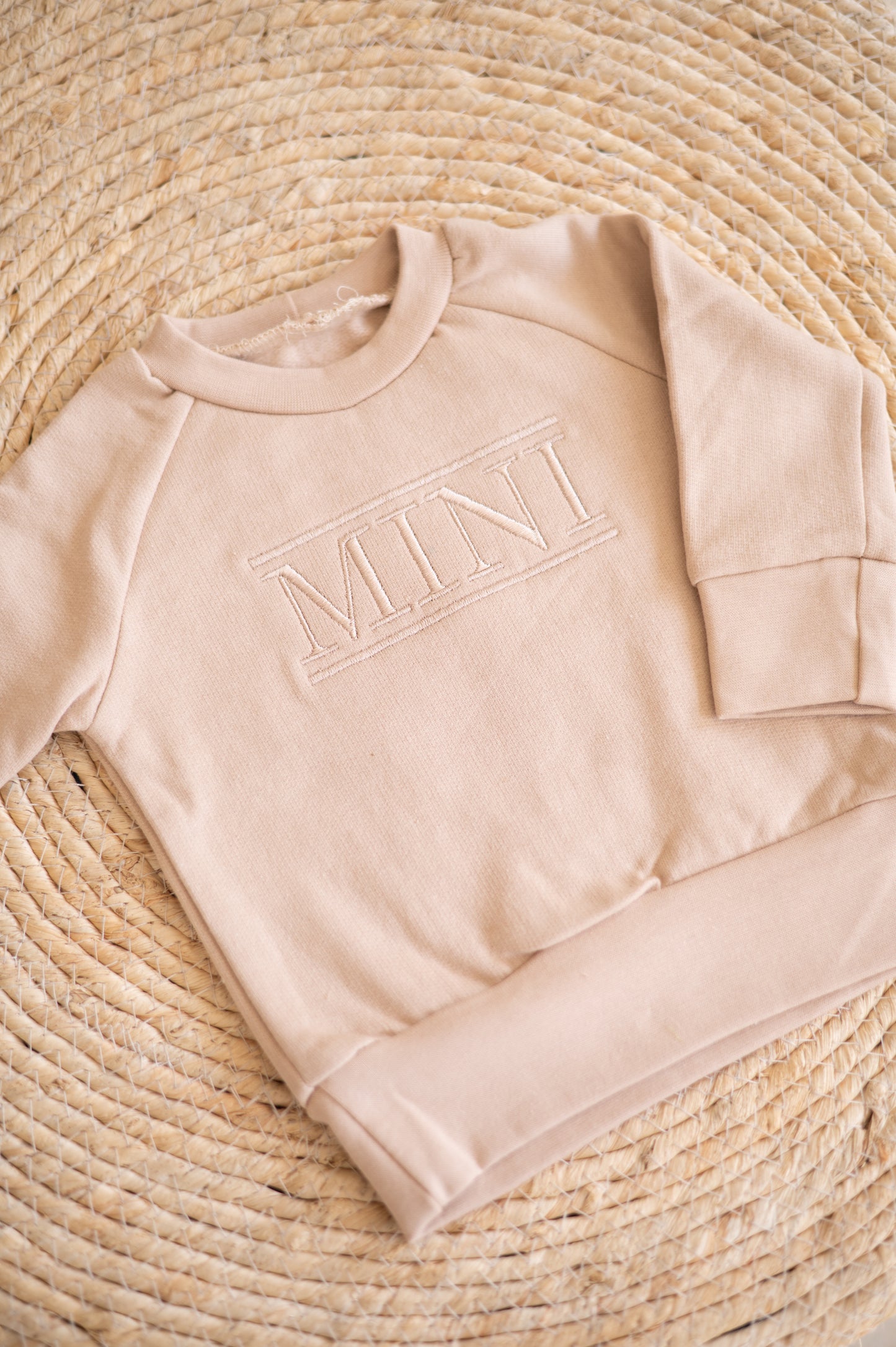 MINI Embroidery sweater (Stone/Ivy)