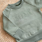 MINI Embroidery sweater (Stone/Ivy)
