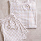 Mom and Me Matching PJs ( Adult)- Beige Gingham
