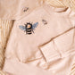Bee embroidery Tracksuit- Stone