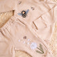 Bee embroidery Tracksuit- Stone