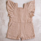 Kayla Romper- Brown and White Stripes