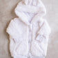 Bear Hooded Jacket- White