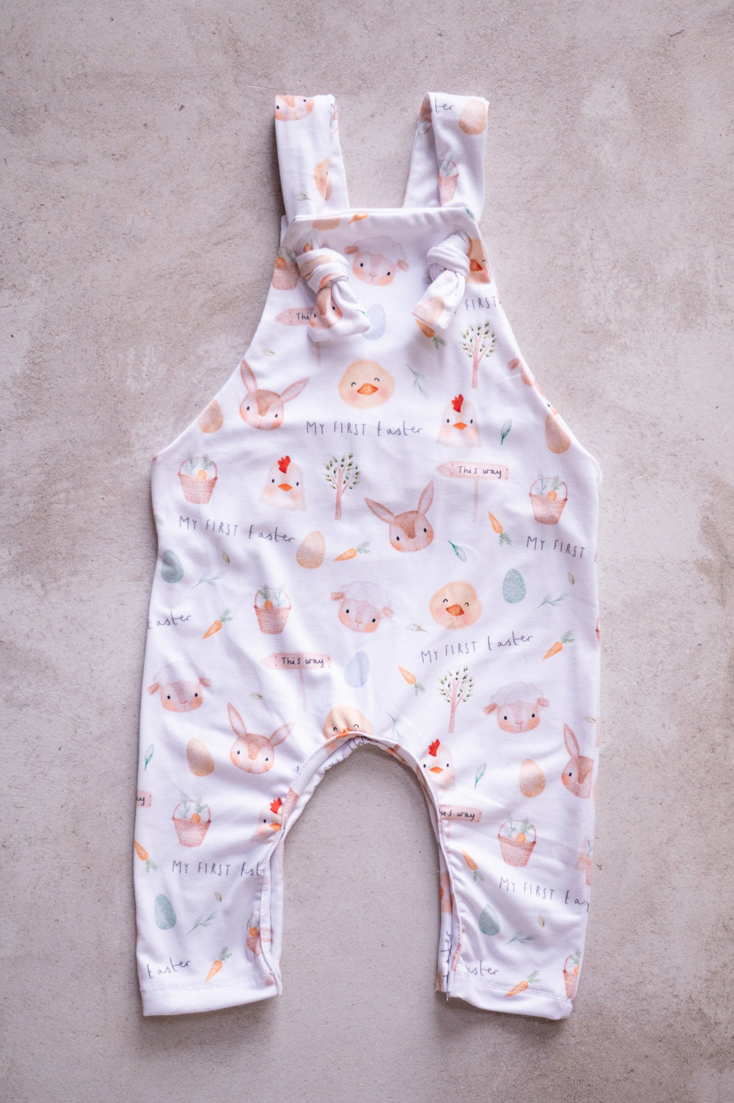 Overall romper- My first Easter