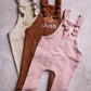 Personalised muslin Romper with embroidered detail