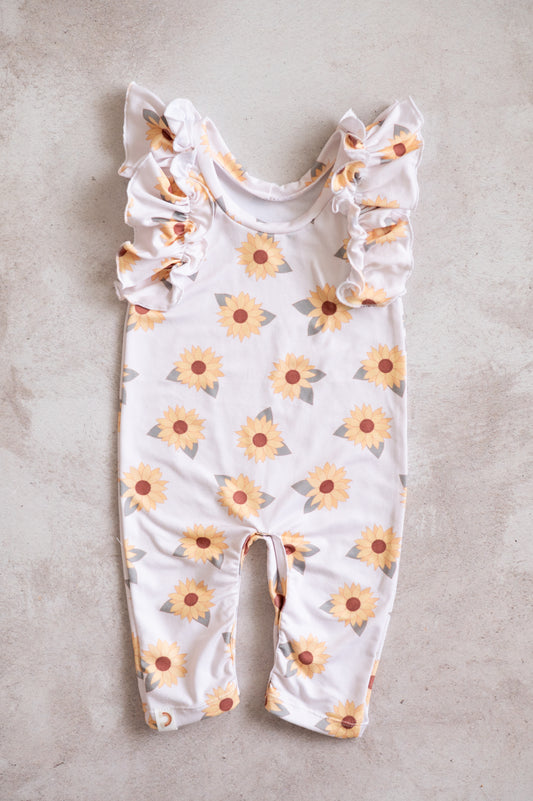 Flutter Jumpsuit- Sunflowers