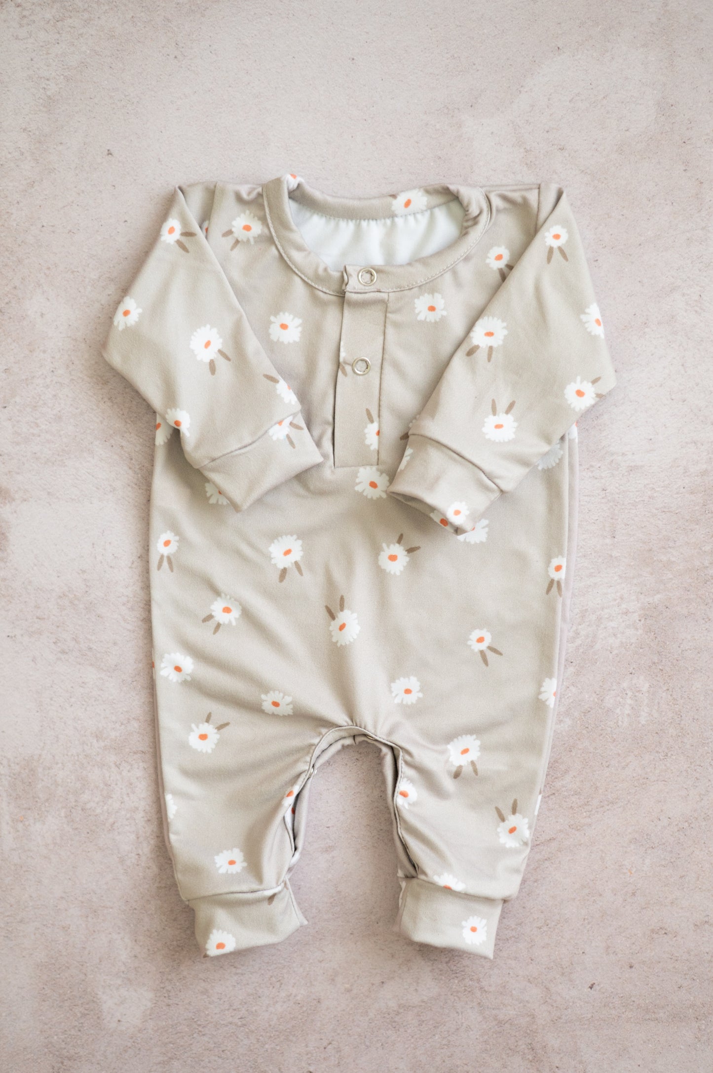 Henley Romper- Sage Daisy