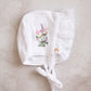 Embroidered Bonnet- White