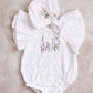 Little Swan Romper(only)- Wildflowers embroidery