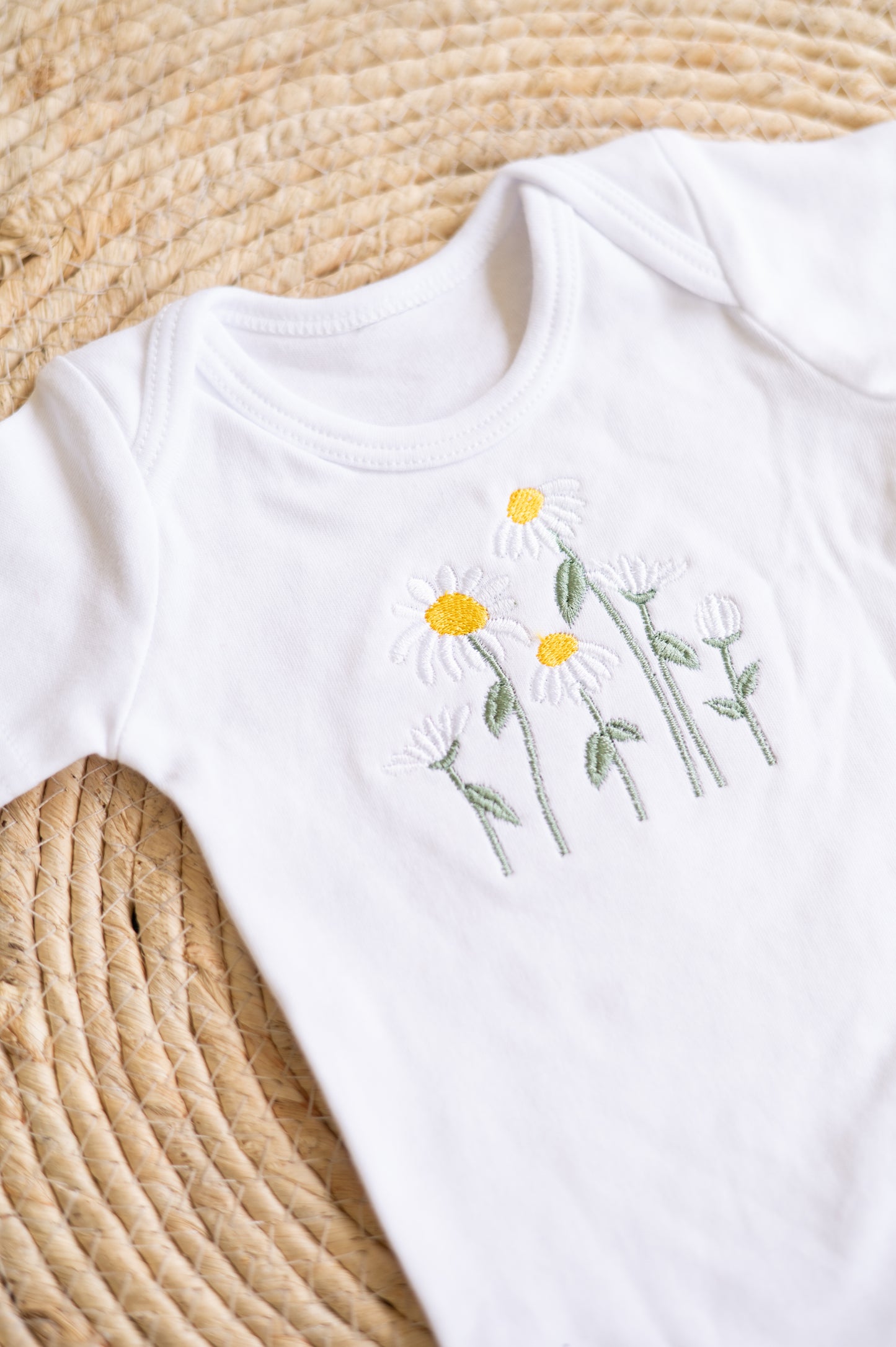 Daisies Embroidered Bodysuit