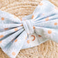 Big Bow Headband- Sage and white Daisies