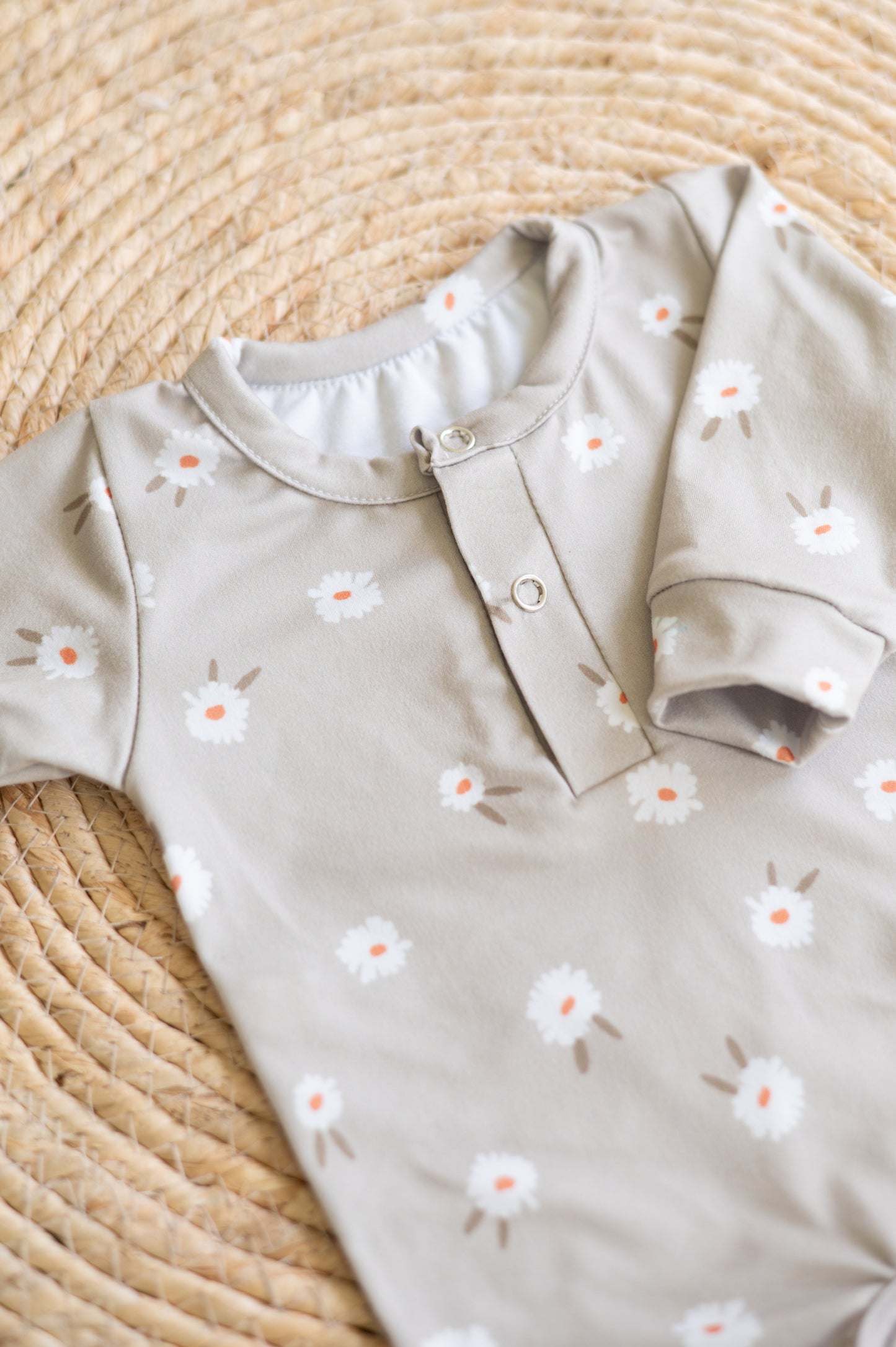 Henley Romper- Sage Daisy