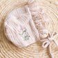 Embroidered Bonnet- Beige