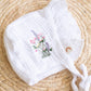 Embroidered Bonnet- White