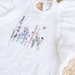 Little Swan Romper(only)- Wildflowers embroidery